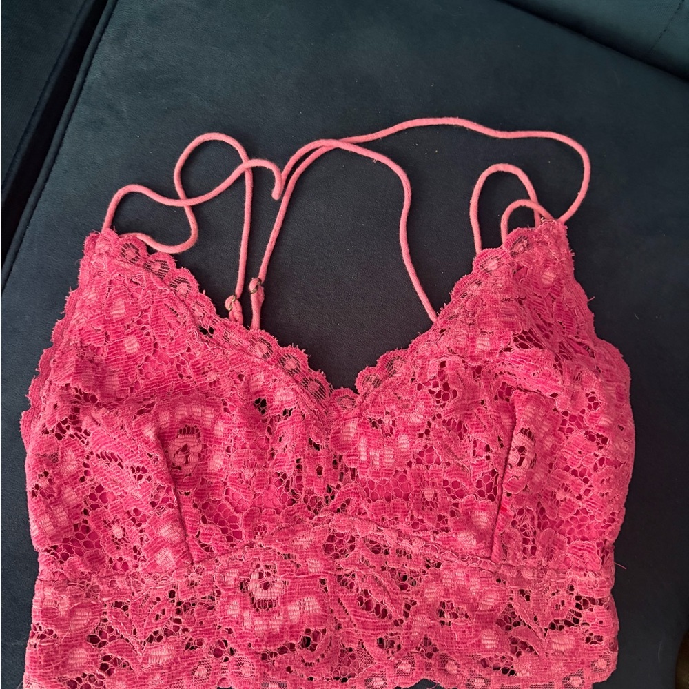 Free People Celine Magenta Lace Bralette Top